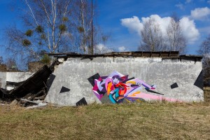 graffiti - kase - geisterstadt vogelsang - verlassene russische