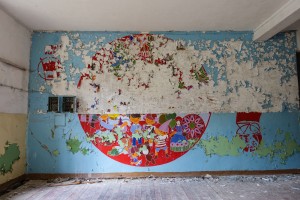 original mural - geisterstadt vogelsang - verlassene russische k