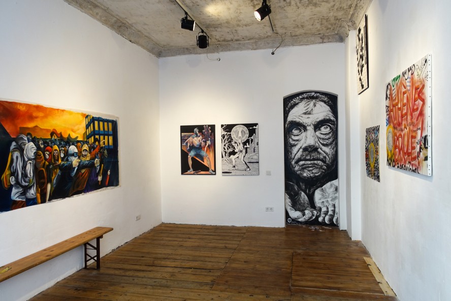 ATHENS – BERLIN – CAEN : A TRANSEUROPEAN DIALOGUE ON THE CRISIS - Exhibition with the Street Artists Wild Drawing (ID/GR), SCAR ONE (GR) und Oré (FR)