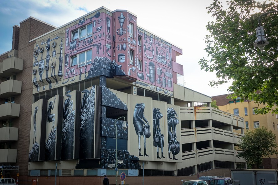 mural - phlegm for one wall project - berlin, urban nation