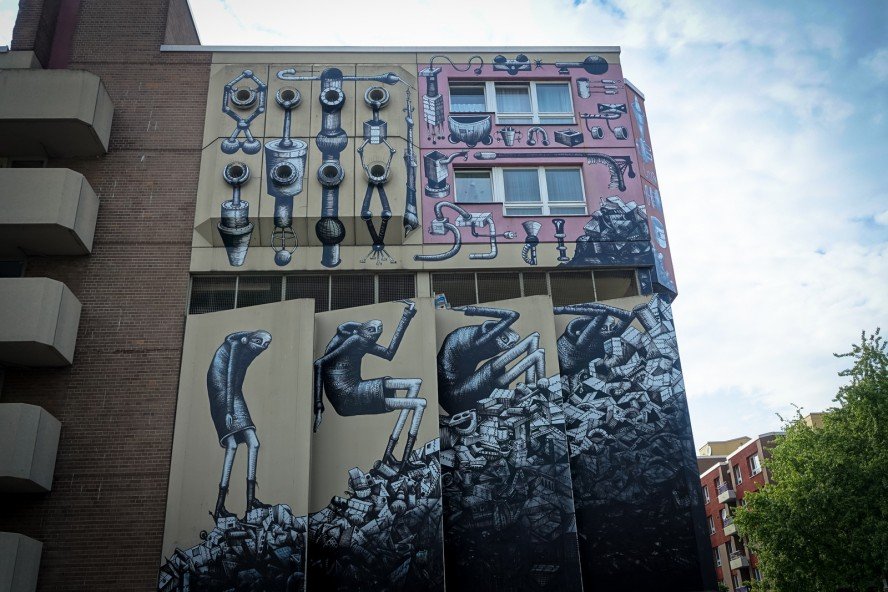 mural - phlegm for one wall project - berlin, urban nation