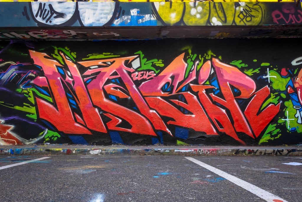 graffiti - prag, legal wall - těšnov strasse