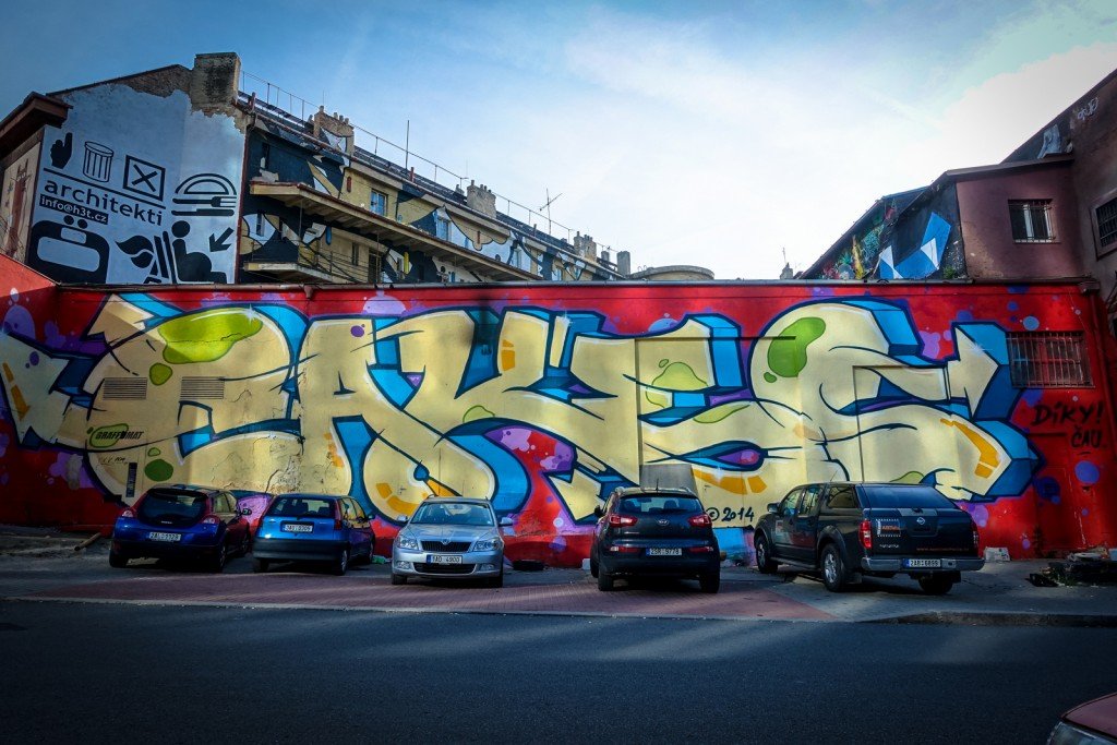 mural - cakes - prague, trafačka