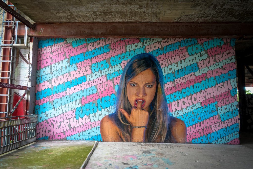 streetart - nick flatt & paul punk - berlin, teufelsberg