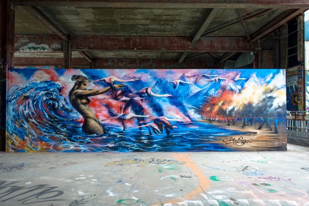 mural - jim vision - berlin, teufelsberg