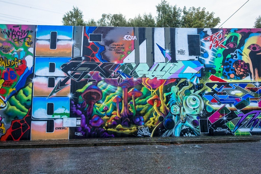 graffiti - obs, gfa, nomad - harburg, bostelbeker hauptdeich hall of fame