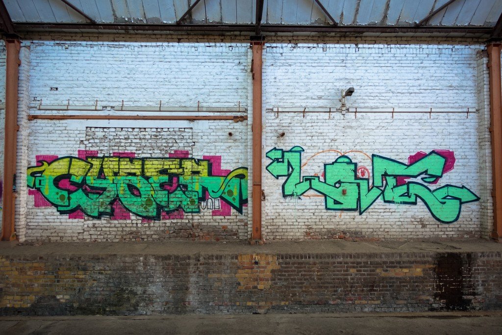 urbex graffiti - cyber - good station, halle (saale)