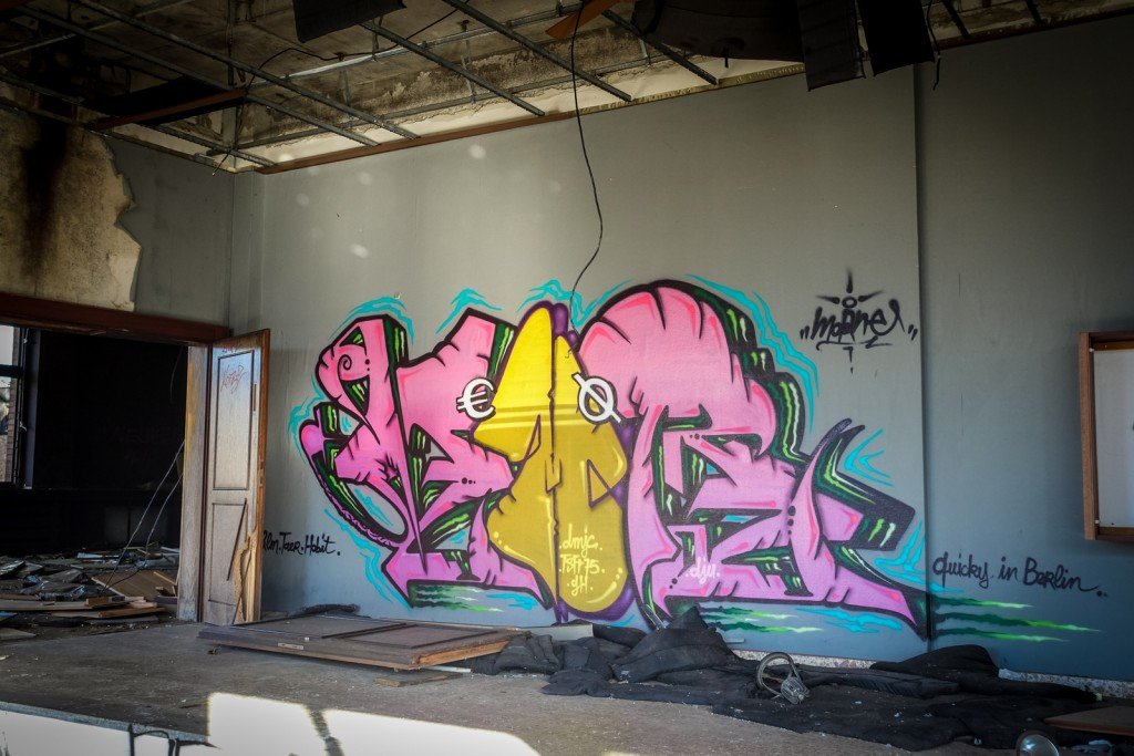 graffiti urbex - morne - ehemaliges sporthotel, sportforum, berlin