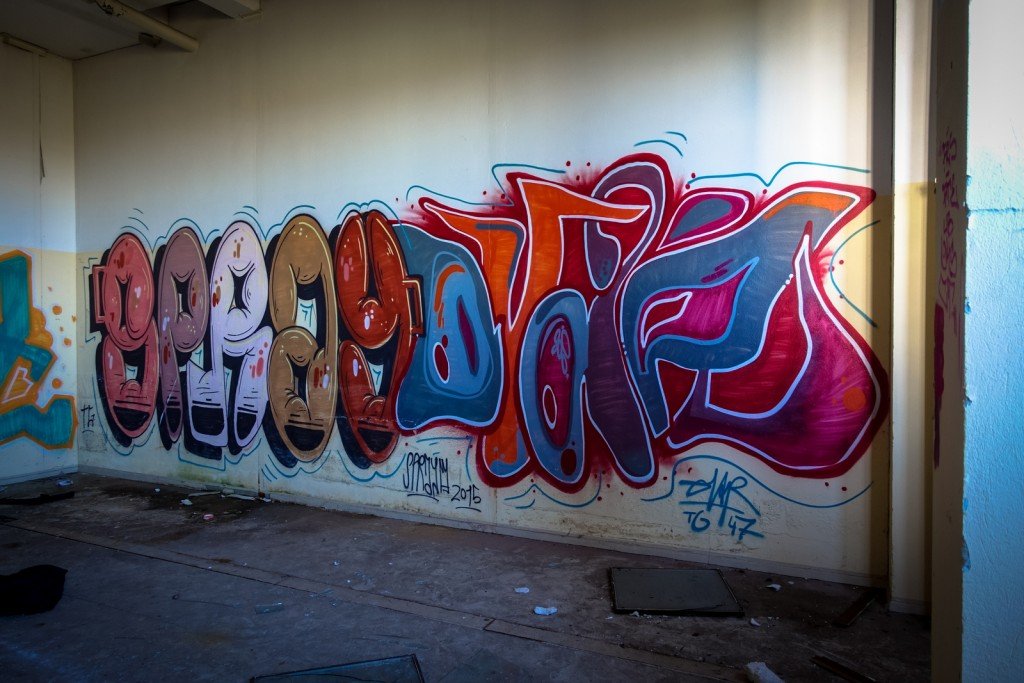 graffiti urbex - spray, ovar - ehemaliges sporthotel, sportforu