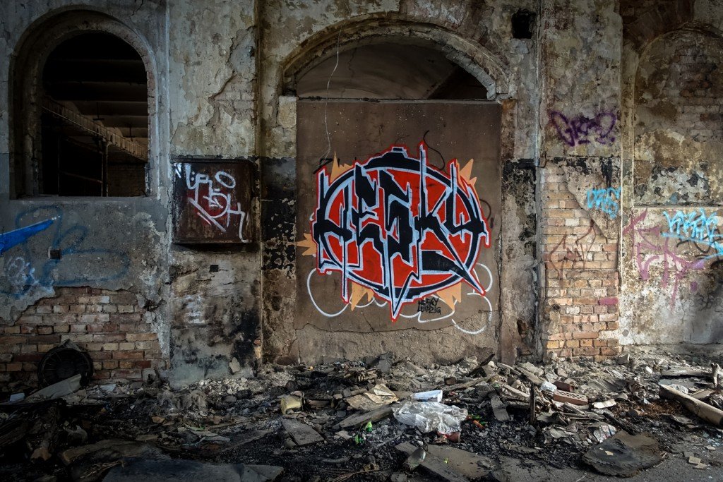 urbex graffiti - hesky - schlachthof, halle/saale