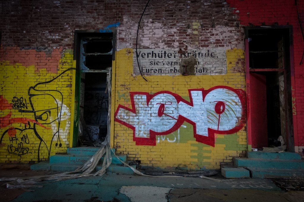 urbex graffiti - yoyo - schlachthof, halle/saale