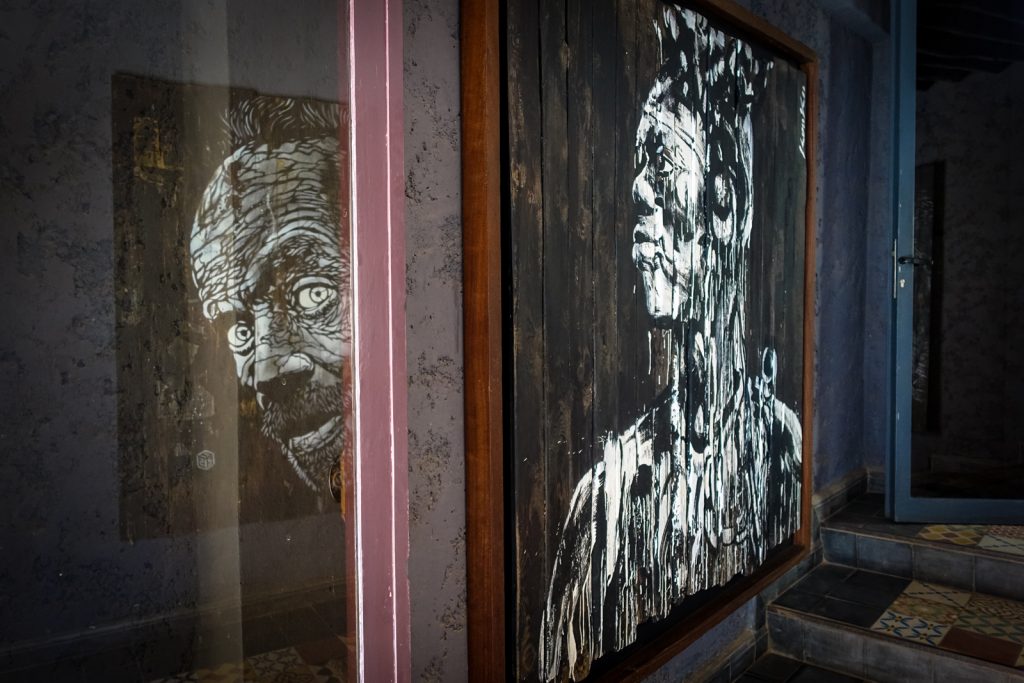 streetart - kouka, c215 - jardin rouge, marrakesh