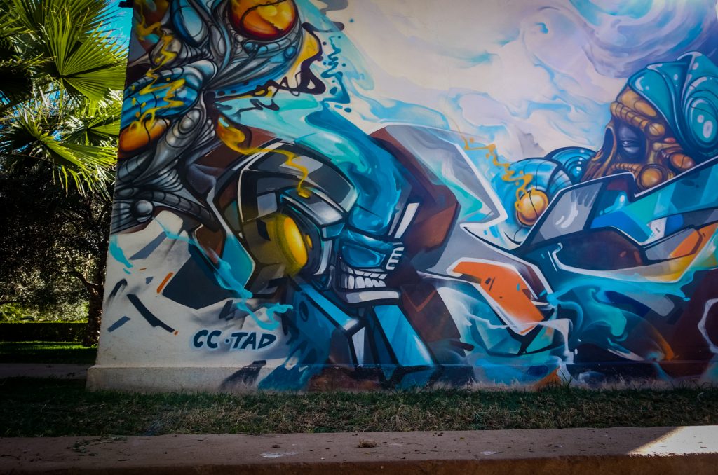 graffiti - zmogk & neok (cc) - jardin rouge, marrakesh