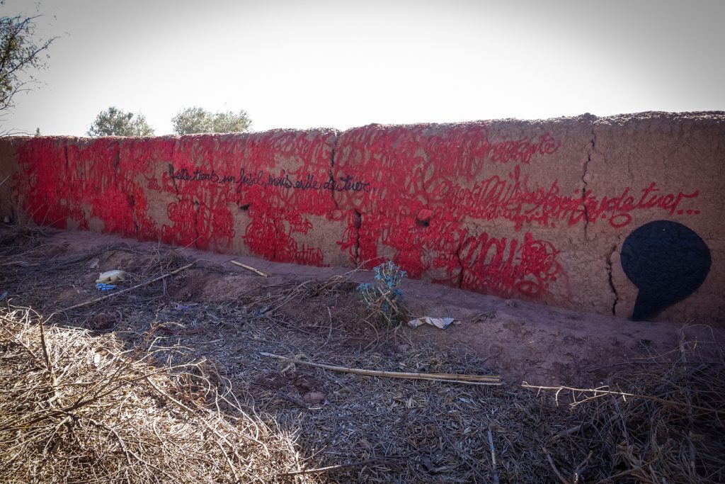 calligrammes - sunset - jardin rouge, marrakesh