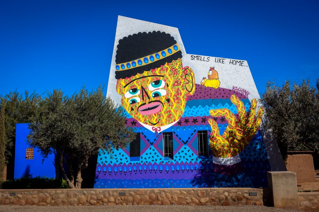 mural - kashink - jardin rouge, marrakesh