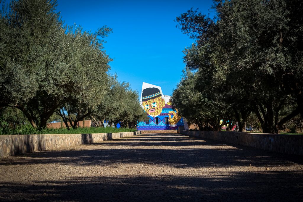 mural - kashink - jardin rouge, marrakesh