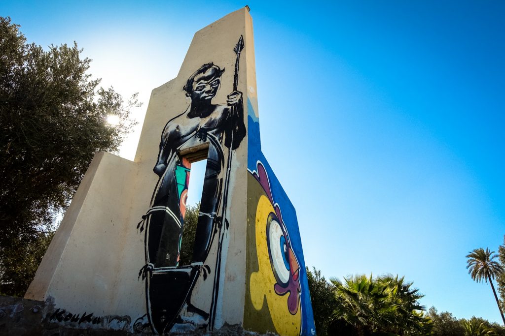 streetart - kouka / ceet - jardin rouge, marrakesh
