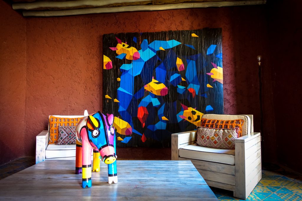 streetart - vitali taserenkov - jardin rouge, marrakesh