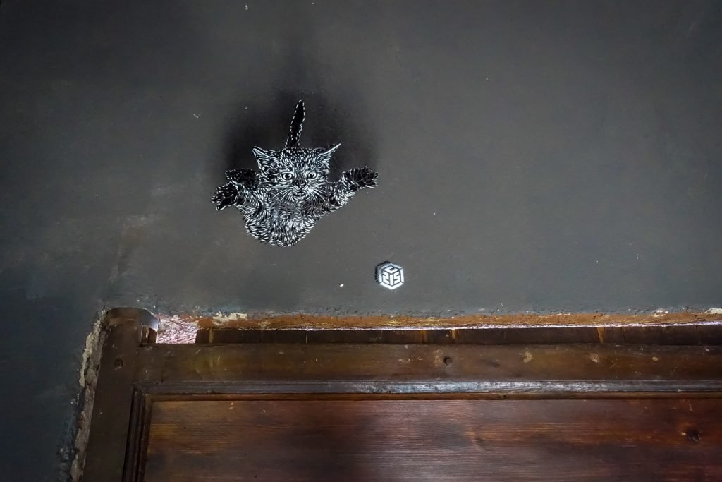 stencil - c215 - jardin rouge, marrakesh