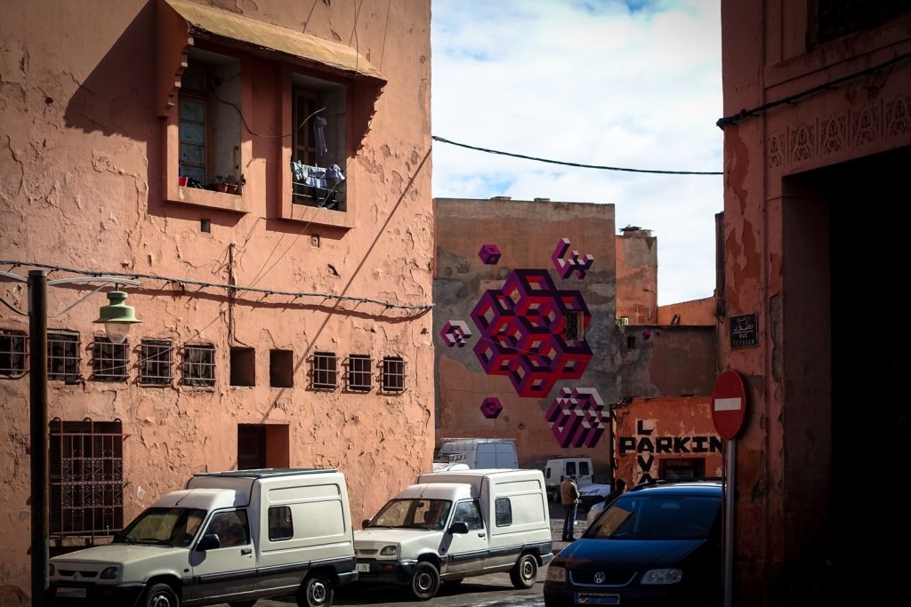 mural - lx.one for mb6 streetart - marrakech