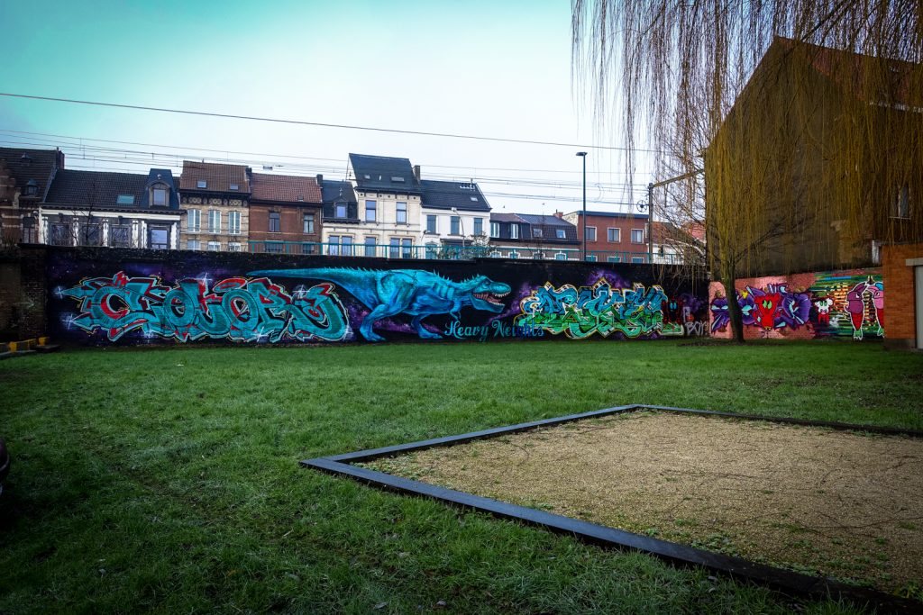 graffiti - color heavyweights, lazer, owkes hws wesr - legal wall, denderlaan, ghent