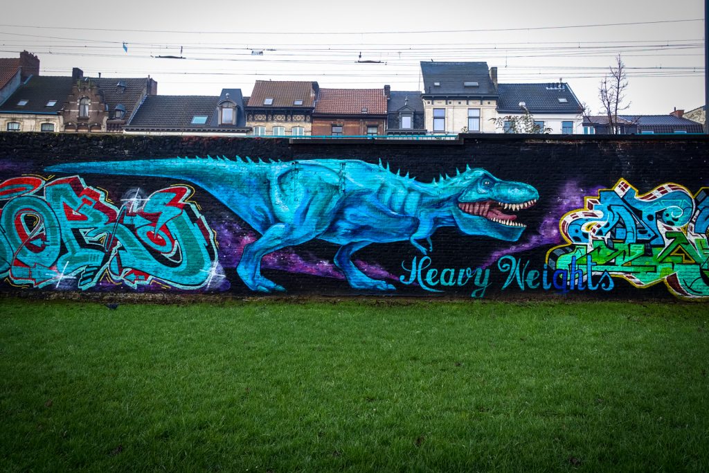 graffiti - color heavyweights, lazer, owkes hws wesr - legal wall, denderlaan, ghent