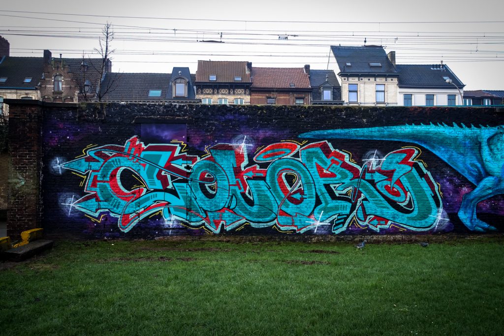 graffiti - color heavyweights, lazer, owkes hws wesr - legal wall, denderlaan, ghent