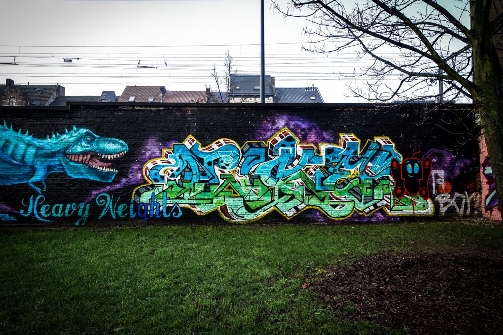 graffiti - color heavyweights, lazer, owkes hws wesr - legal wall, denderlaan, ghent