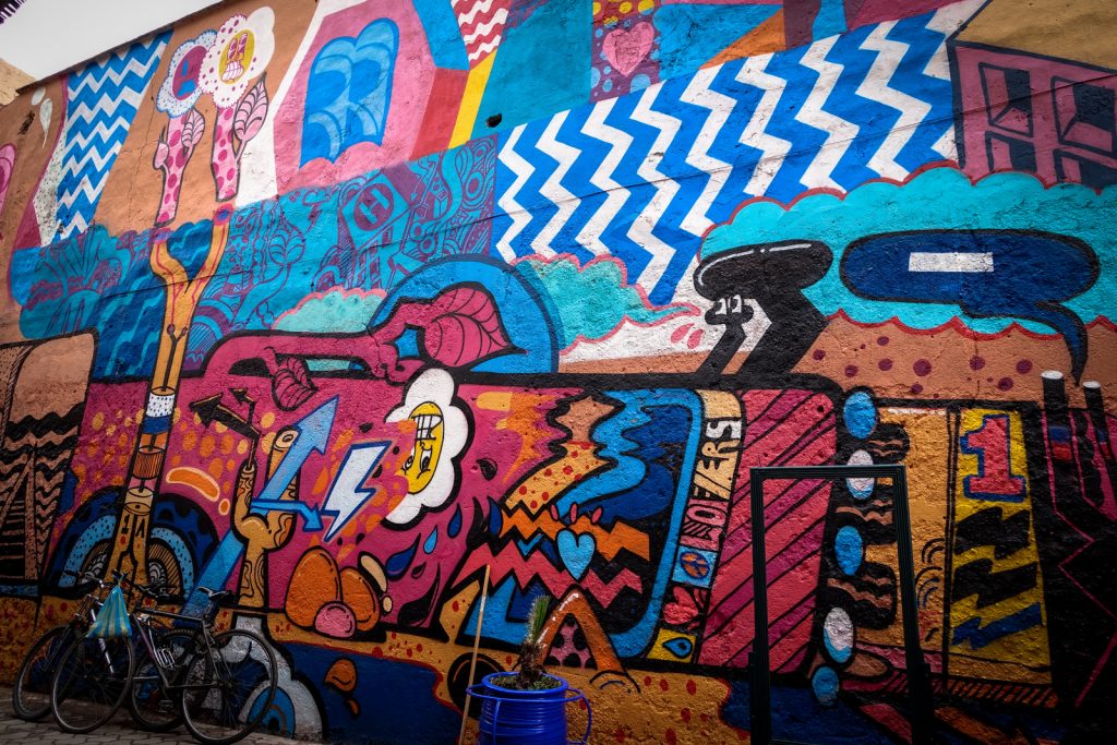 mural - sickboy for mb6 street art - marrakesh
