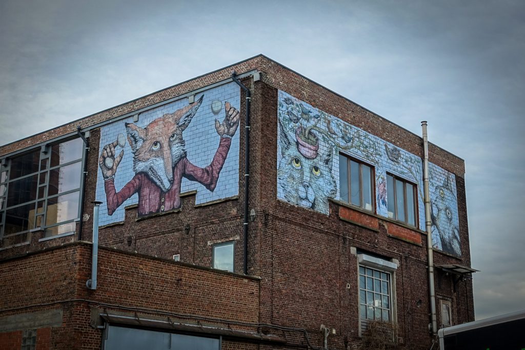 mural - erica il cane - ghent, parallelweg