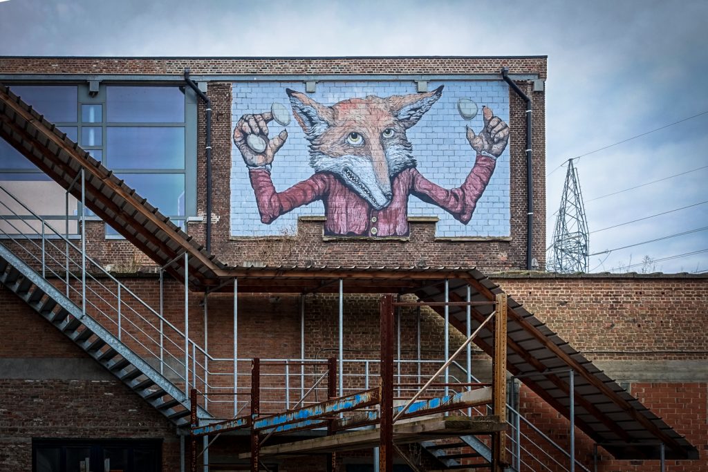 mural - erica il cane - ghent, parallelweg