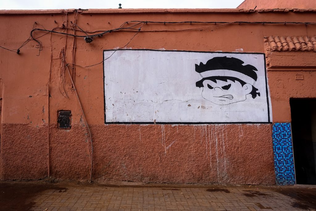 mural - crazy boys - medina, marrakesh