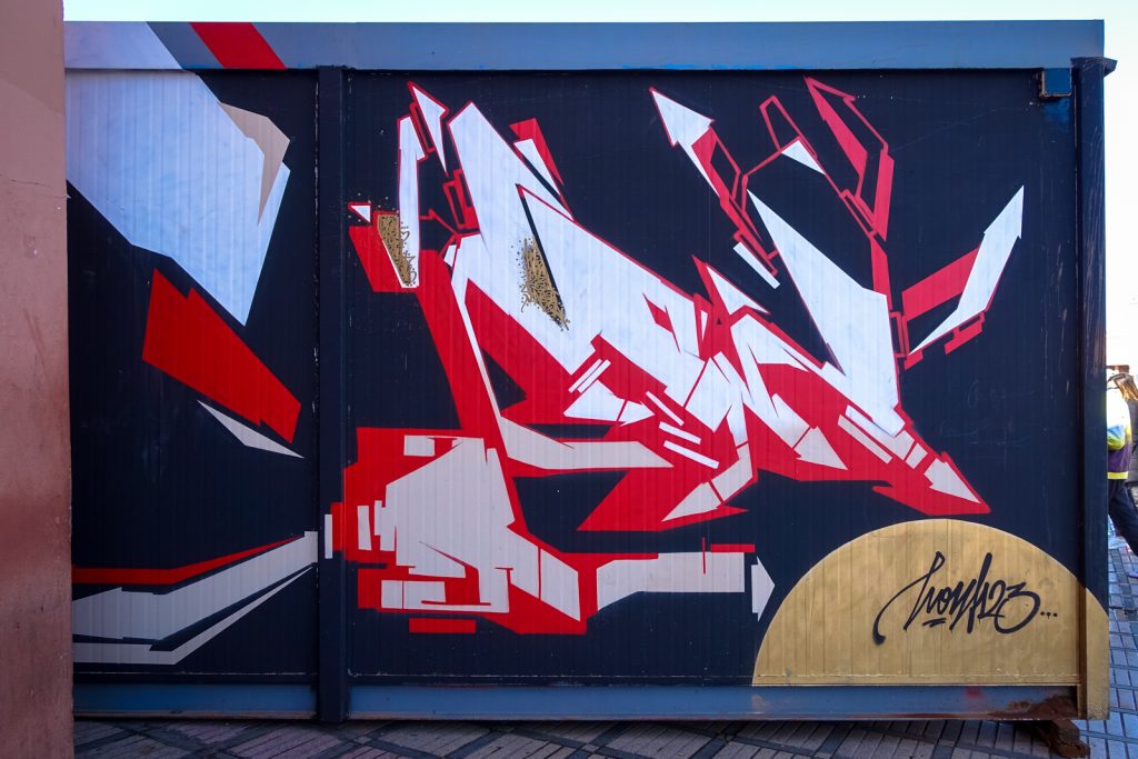 streetart - markus genesius & sunset - marrakesh, jemaa el fna