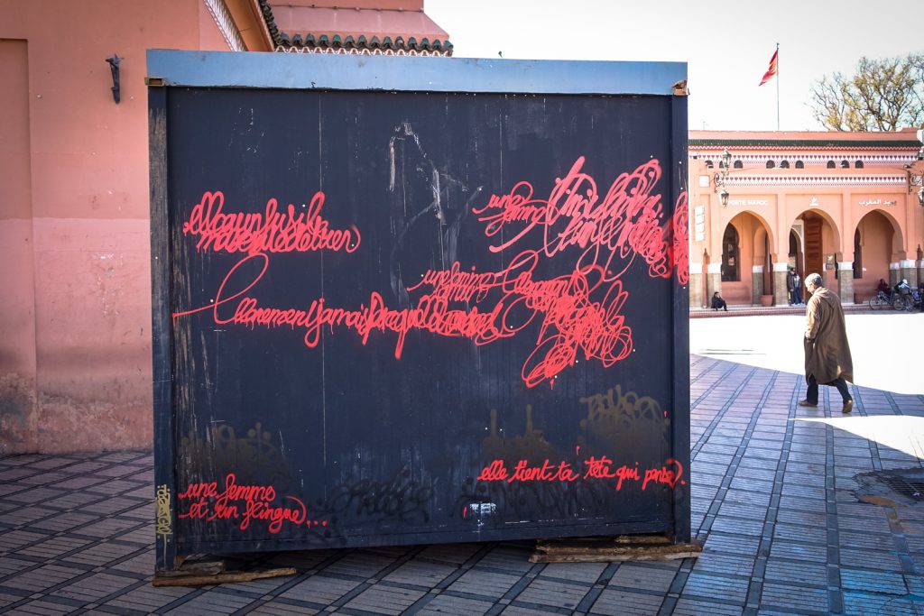 streetart - sunset - marrakesh, jemaa el fna