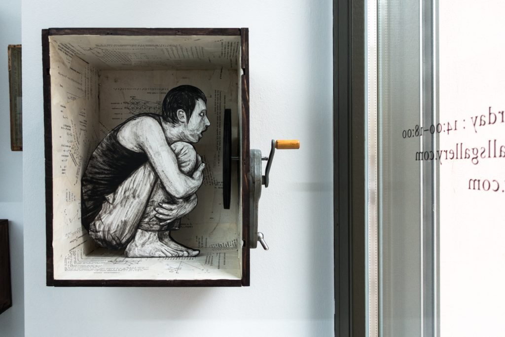 levalet exhibition "little boxes"- open walls gallery, berlin