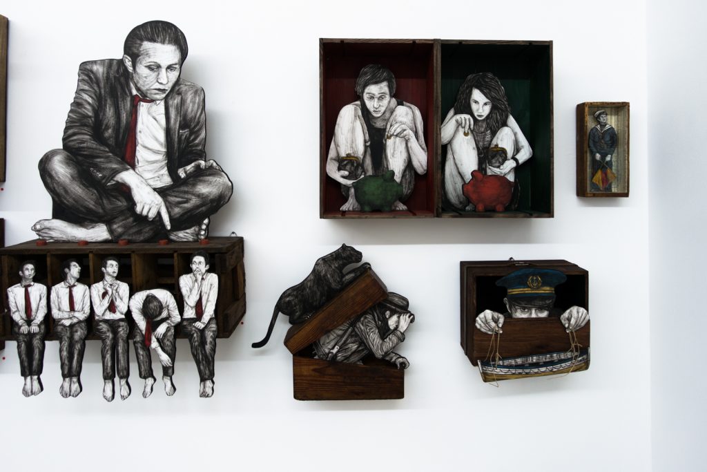 levalet exhibition "little boxes"- open walls gallery, berlin