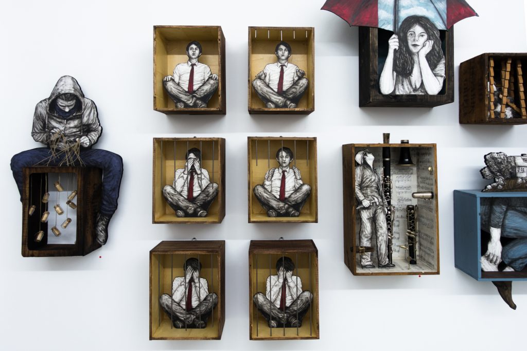 levalet exhibition "little boxes"- open walls gallery, berlin