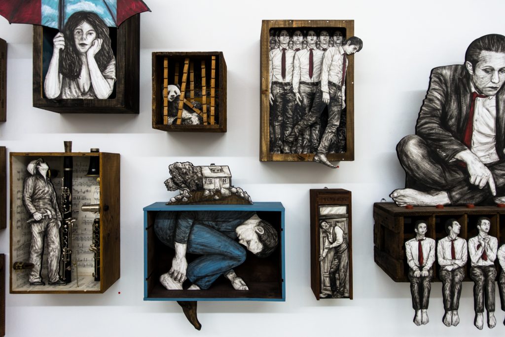 levalet exhibition "little boxes"- open walls gallery, berlin