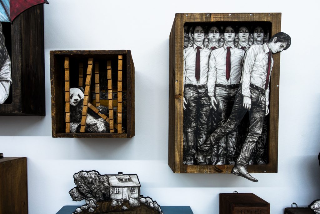 levalet exhibition "little boxes"- open walls gallery, berlin