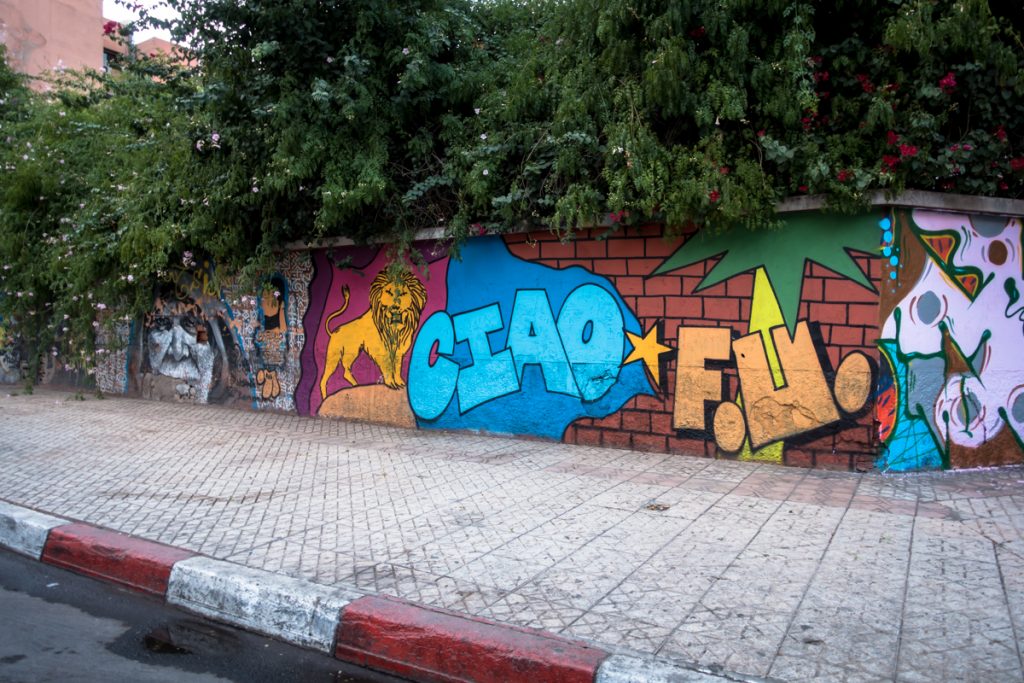 graffiti - rue oum errabia, marrakesh