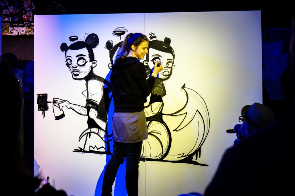 jacky&hide - hidden classic art battle - köln, pin
club bahnhof