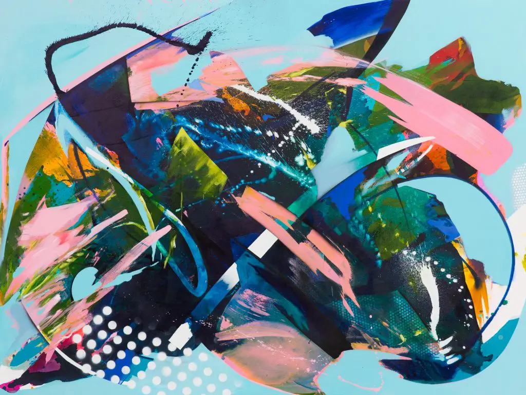 Julia Benz, "Smooth Operator", acrylic, ink, aerosol on canvas, 150 x 200 cm, 2020 ©Julia Benz