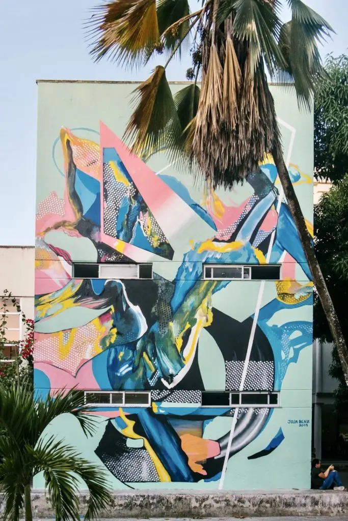 Azul, Mural in Fortaleza, Brazil, Festival Concreto 2019 ©Julia Benz